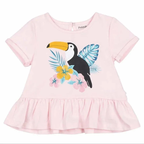 Pekkle Infant 8- piece clothing  purple rainbow and pink toucan set 3 months - Picture 14 of 14